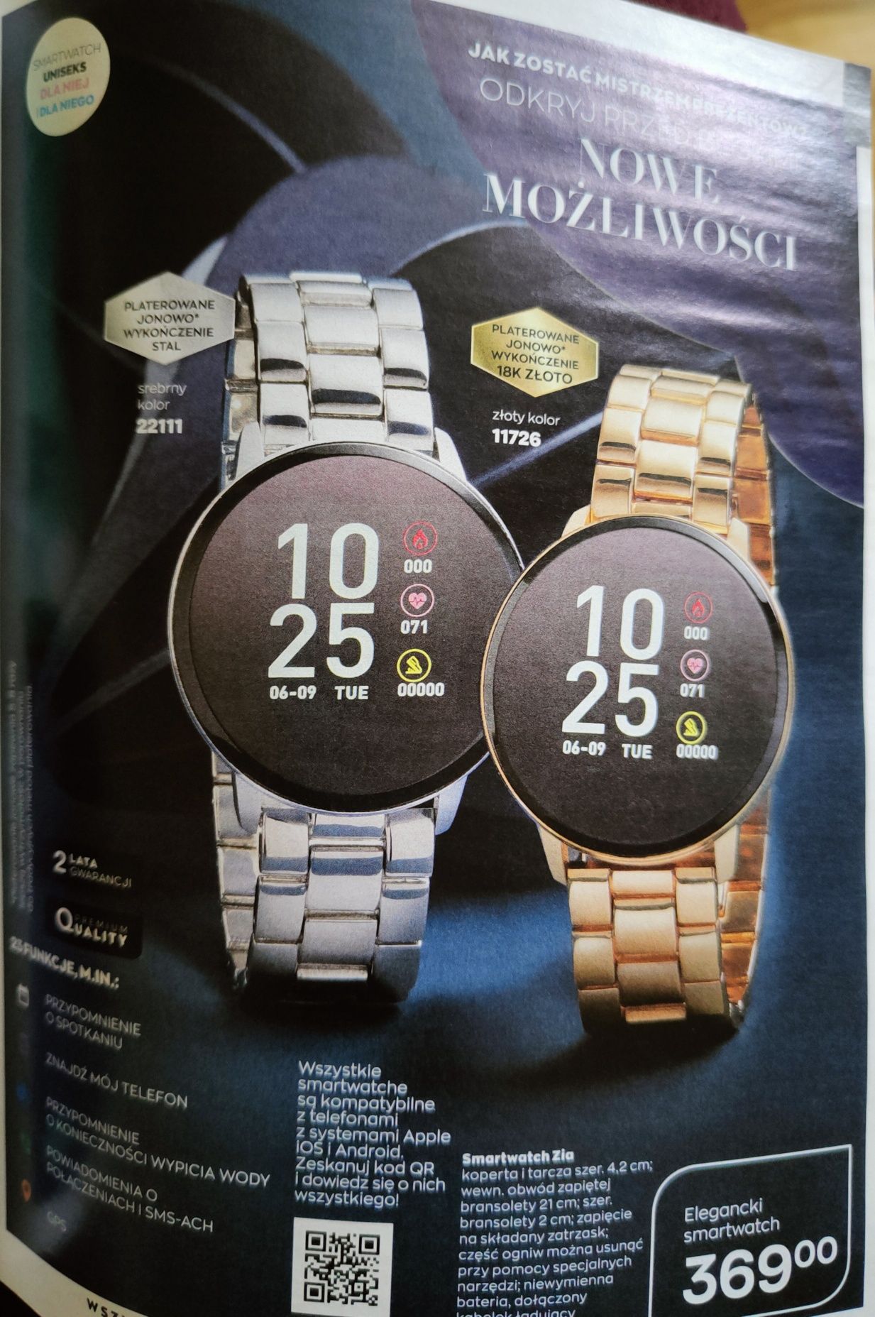 Avon smartwatch ZIA złota bransoleta platerowane złoto