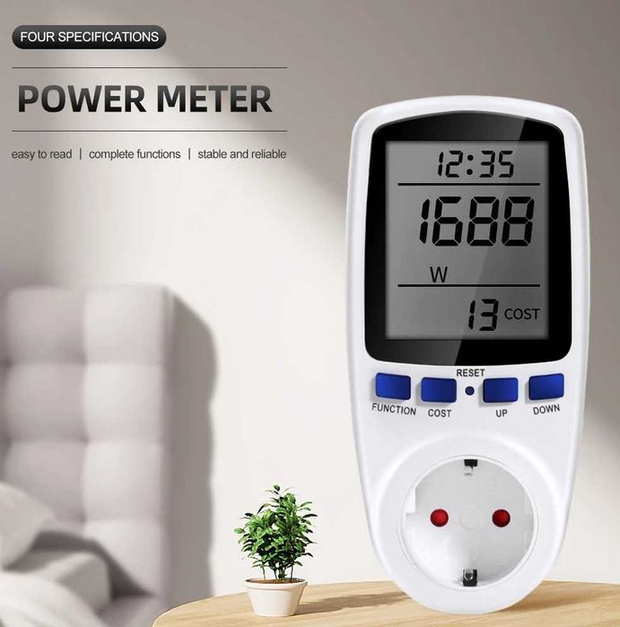 Contador de Energia Eletricidade tomada Custo Watt Dia potencia NOVO