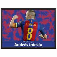 Plakat obraz w ramce Iniesta Barcelona