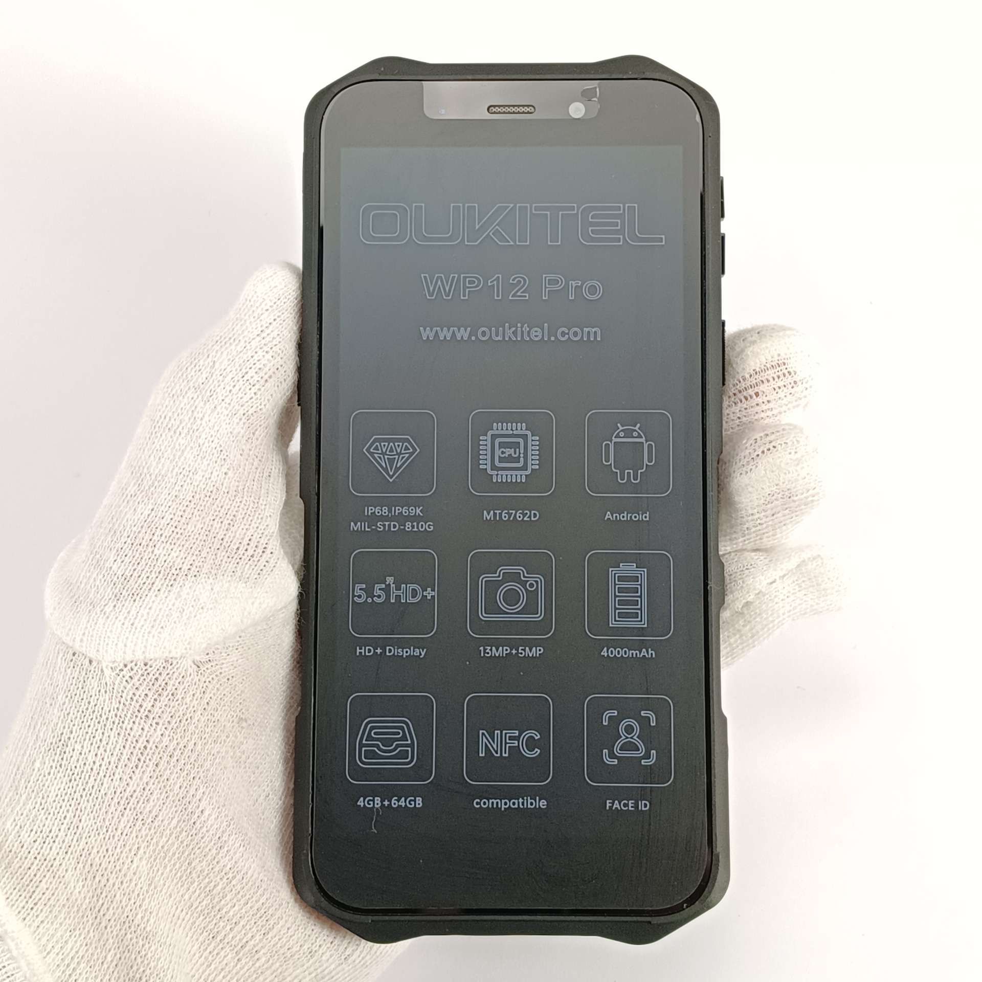 Smartfon Oukitel WP12 Pro NFC 4/64 DUAL SIM -  Czarny ( FAKTURA VAT )