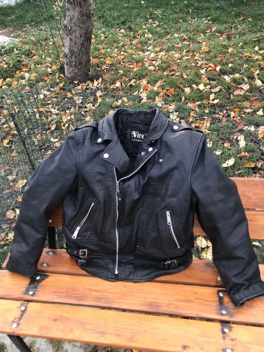 Шкіряна куртка кусуха Nice London. S- М