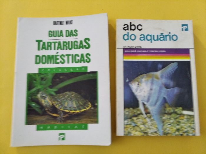Livros sobre peixes, pesca, aquário etc.