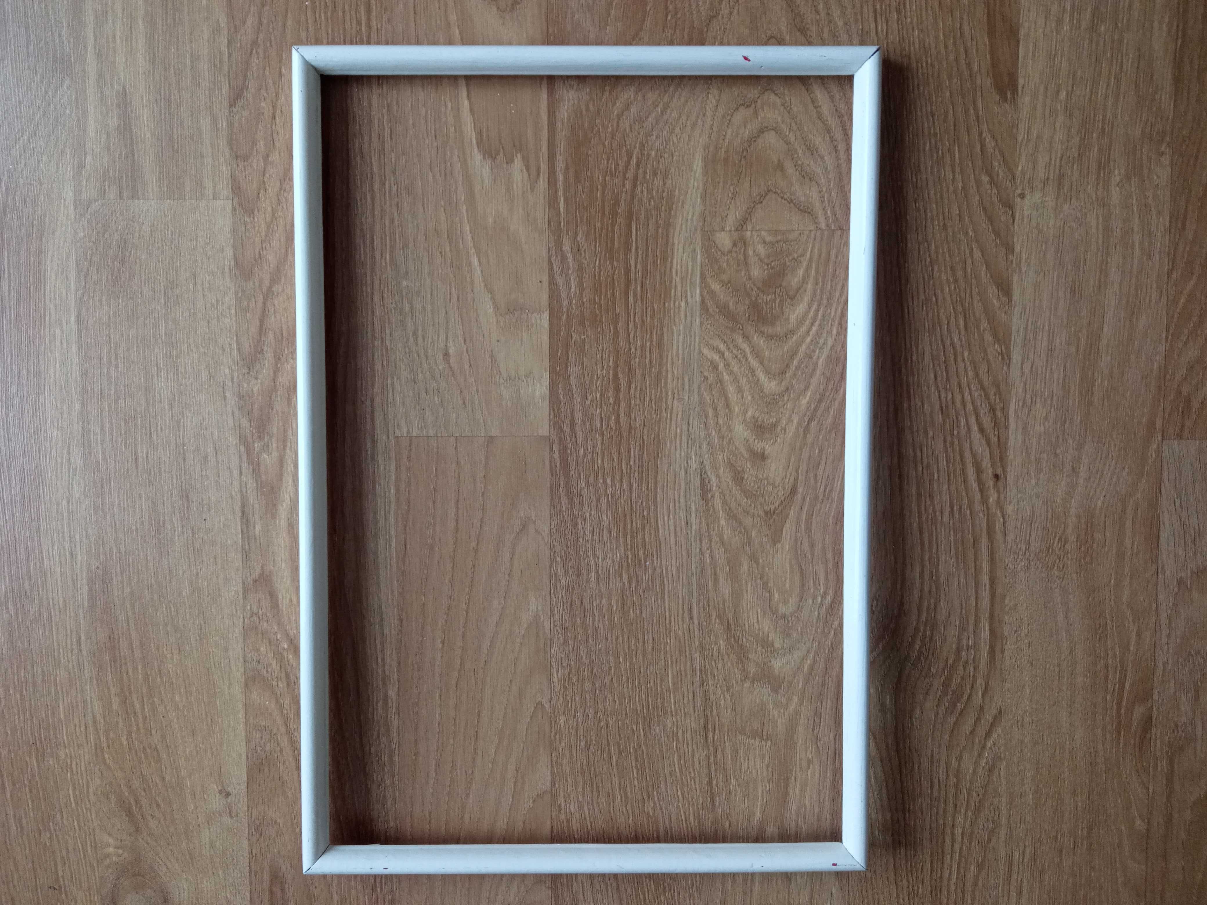 Drewniana ramka do zdjęć obrazów do odświeżenia Biała 50 x 35 cm