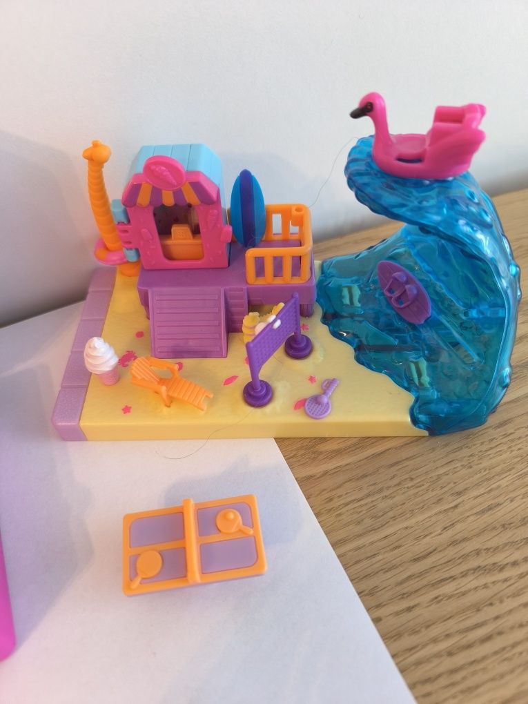 Wieczór gier, zestaw piłkarski, słoneczna plaża Polly Pocket