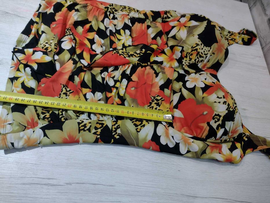 kostium kąpielowy zakryty brzuch tankini 4XL / E marszczenia falbanka