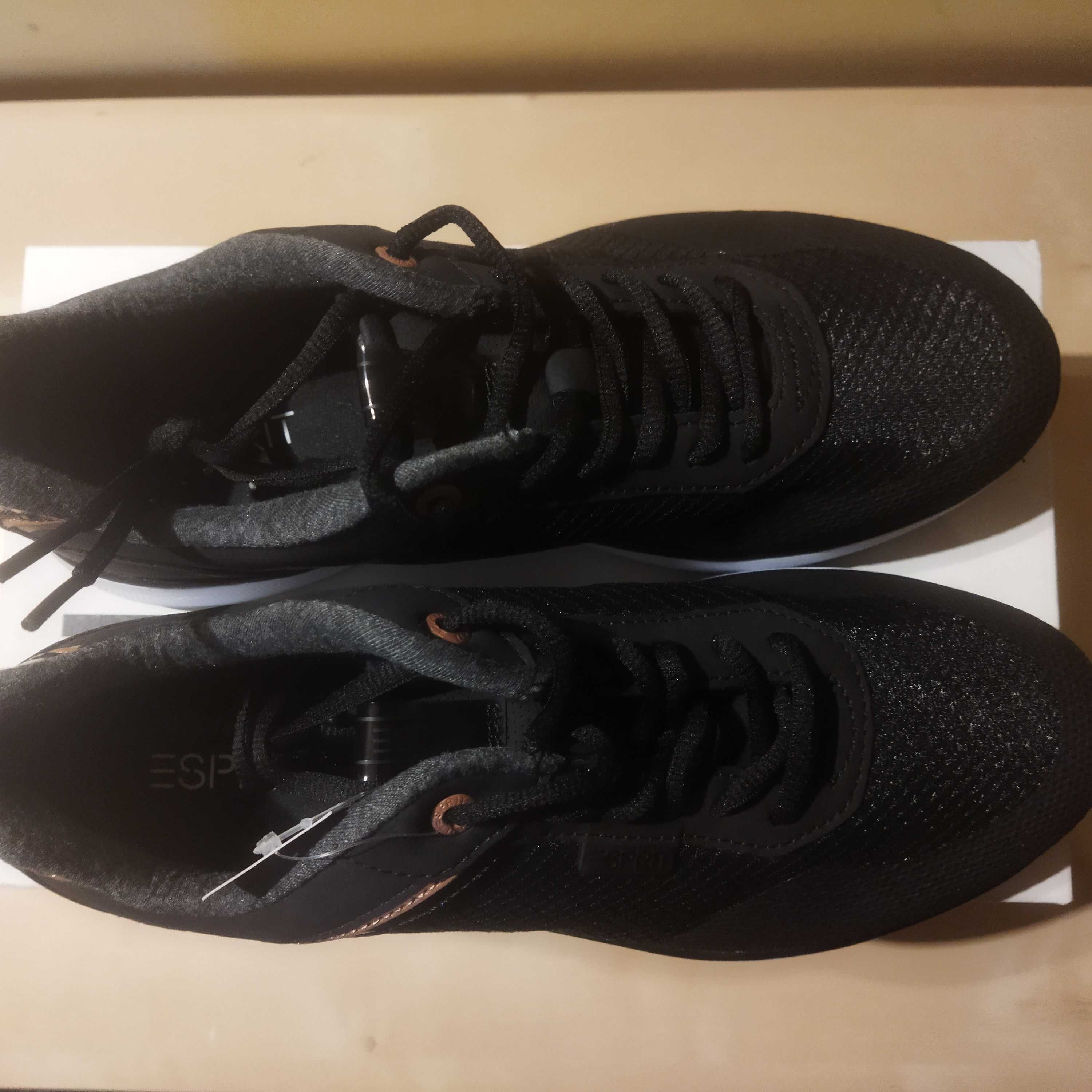Buty damskie  czarne sneakersy  Esprit r 40
