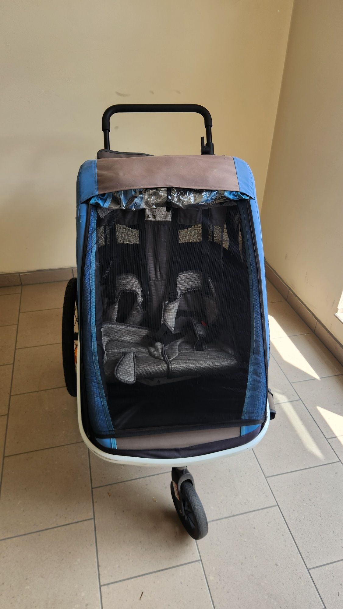 Przyczepka rowerowa dla 2 dzieci HAMAX Traveller Twin