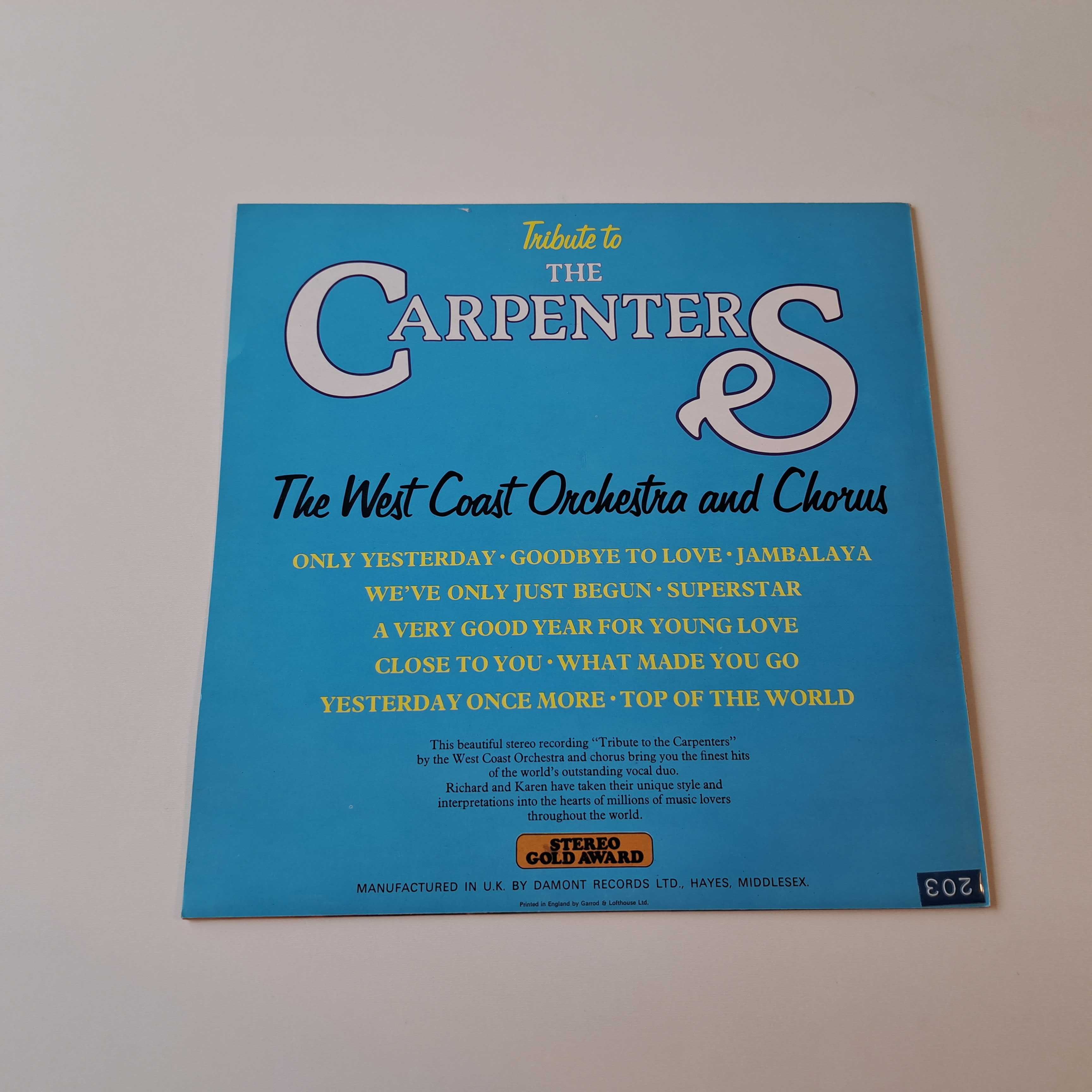 Płyta winylowa The West Coast Orchestra Tribute To The Carpenters
