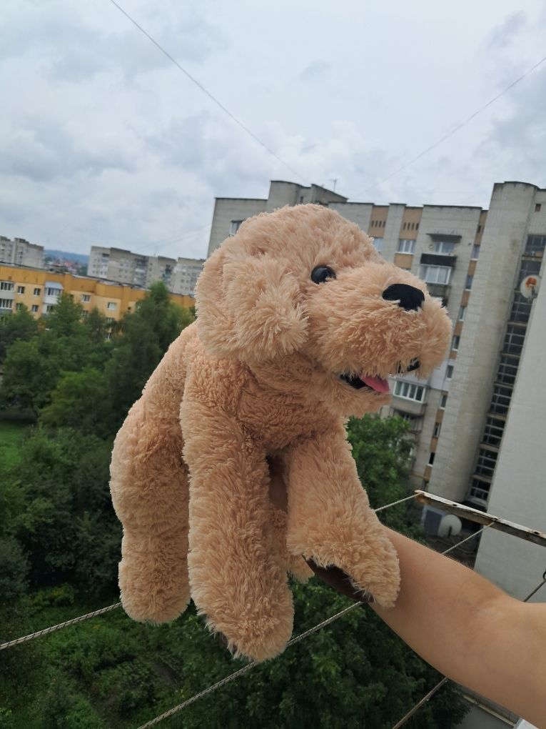 Велика м'яка іграшка собака