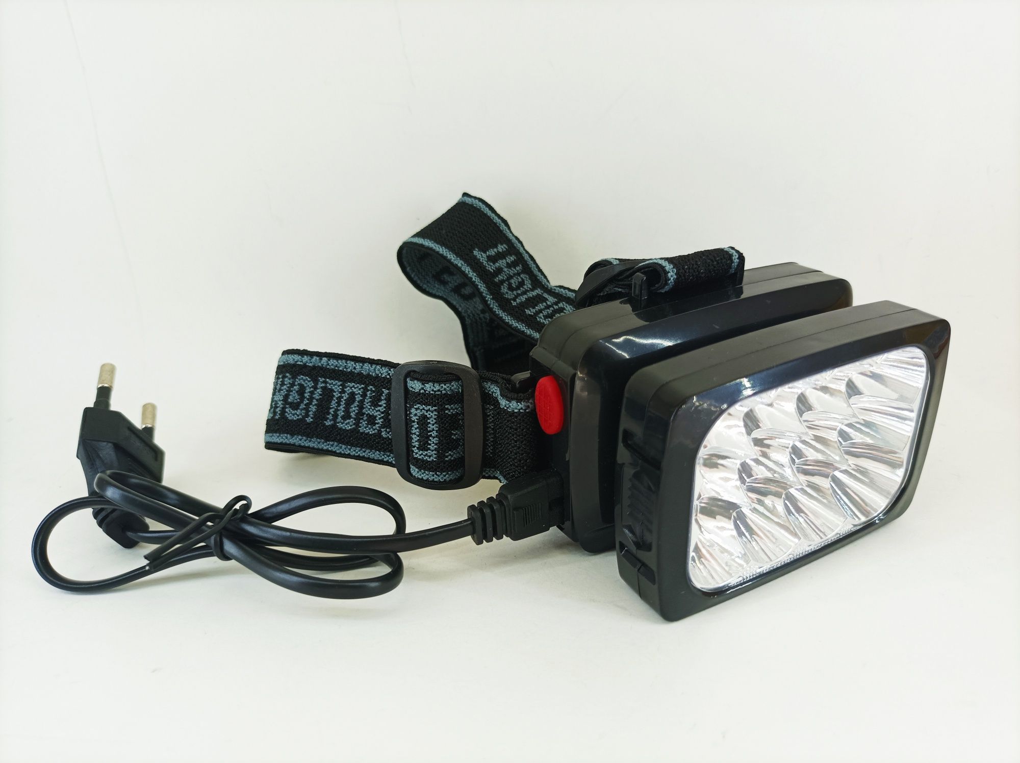 Налобный LED фонарь 1837 аккумуляторный, с зарядкой от 220 В