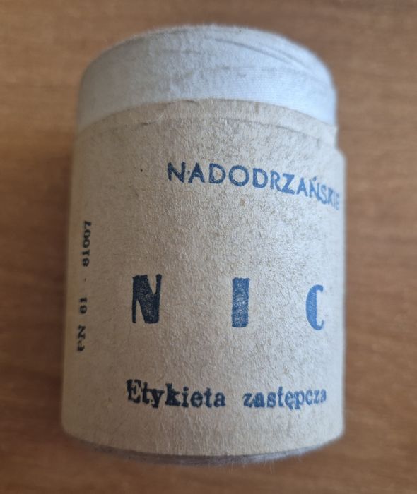 Nici bawełniane matowe białe Odra PRL