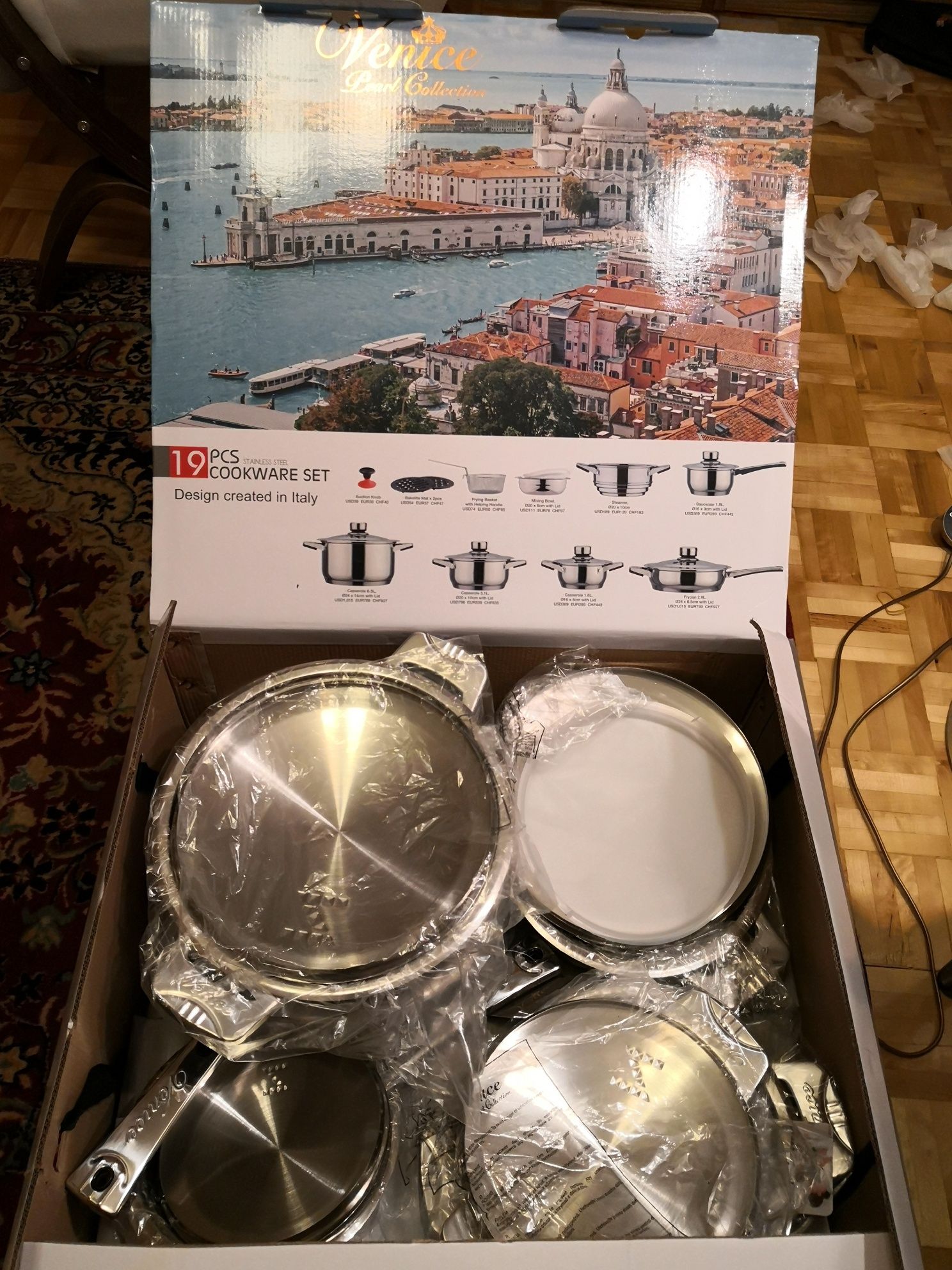Zestaw garnków VENICE 19 elementów