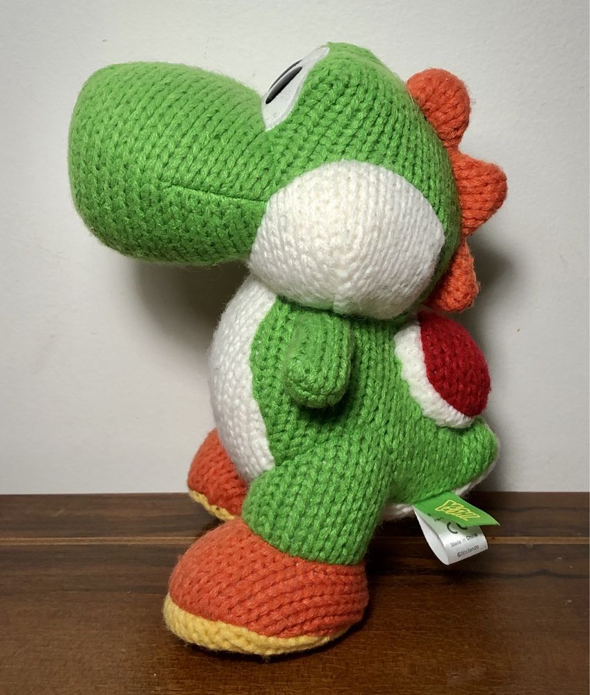 Rzadka maskotka amiibo Yoshi MEGA Yarn Nintendo figurka unikat zabawka