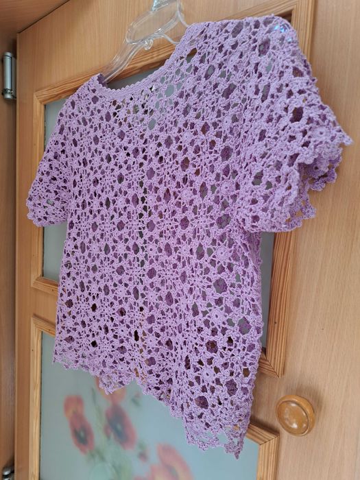 Crop top, bluzeczka ażurkowa rozmiar M