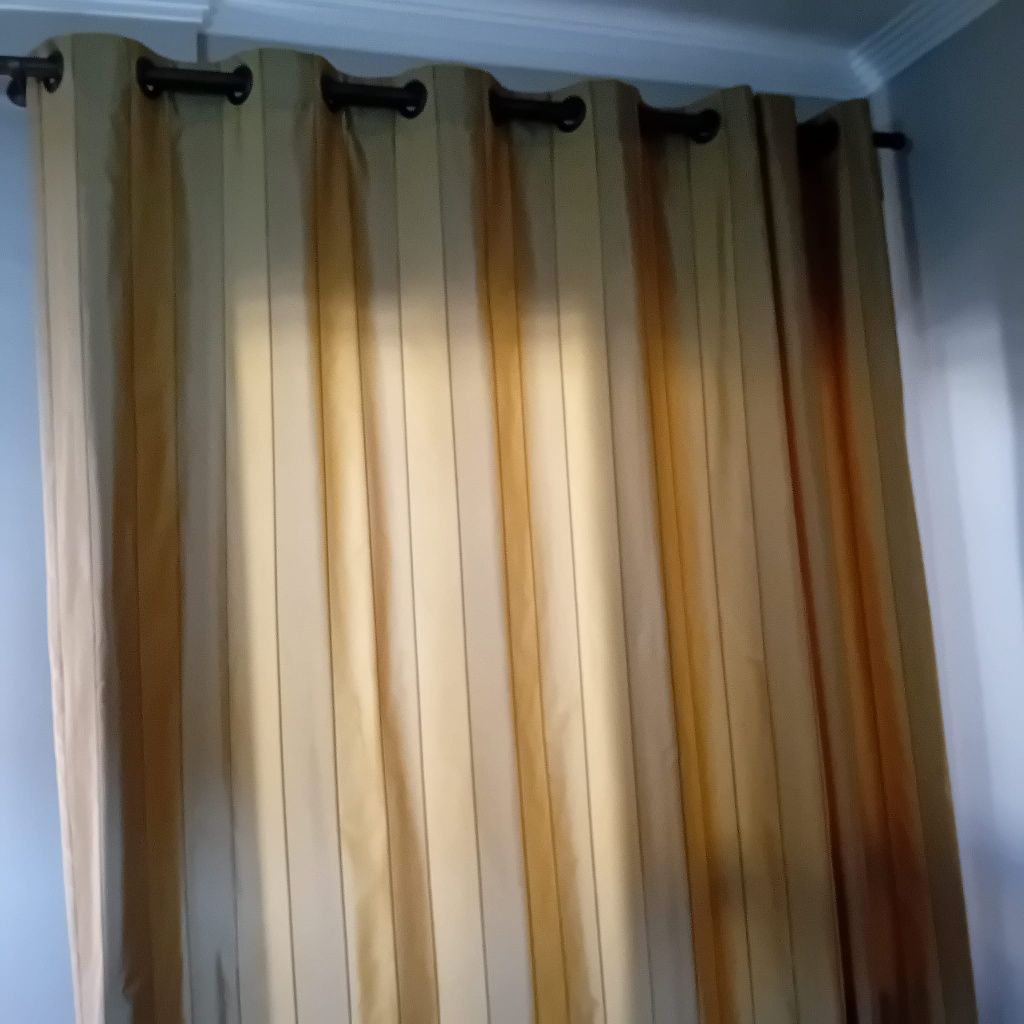 Excelentes Cortinados, shatung de seda Sala