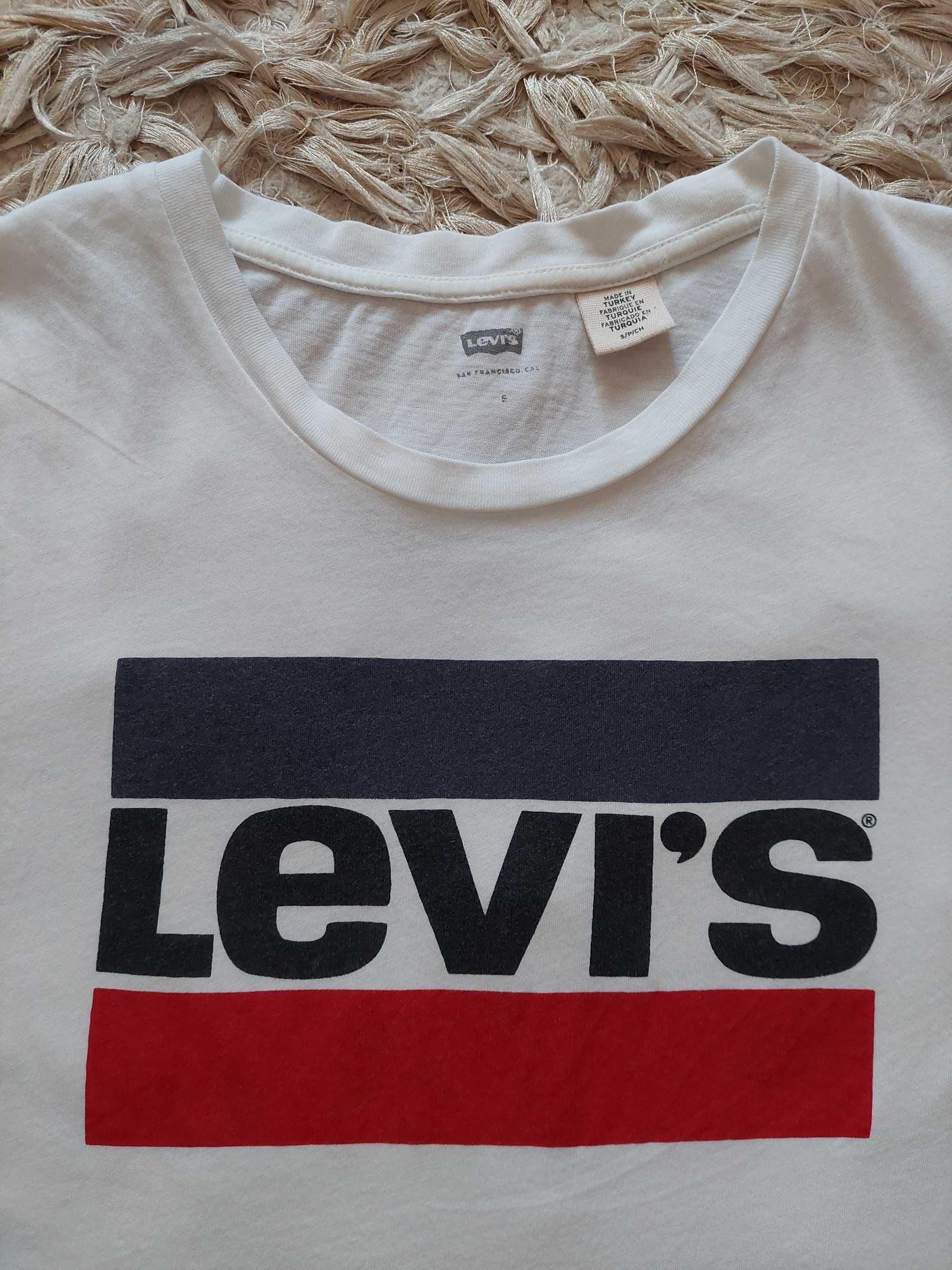 Biała koszulka t-shirt Levi's rozmiar S hit ideał must have