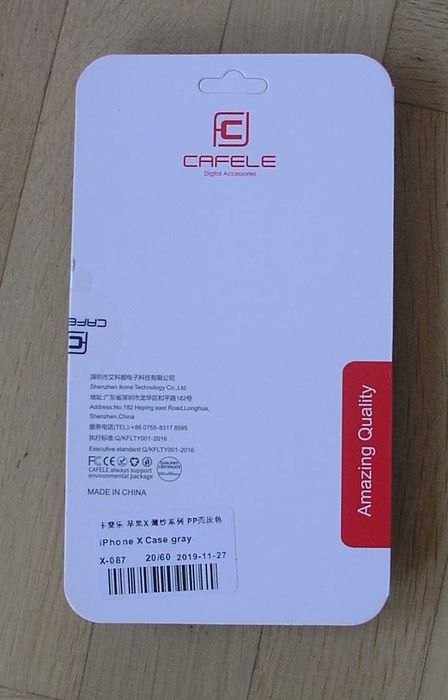 Plecki iphone X Case Gray
