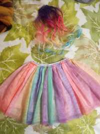 3-5л карнавальный костюм юбка сверкает радуга жар птица конфетка