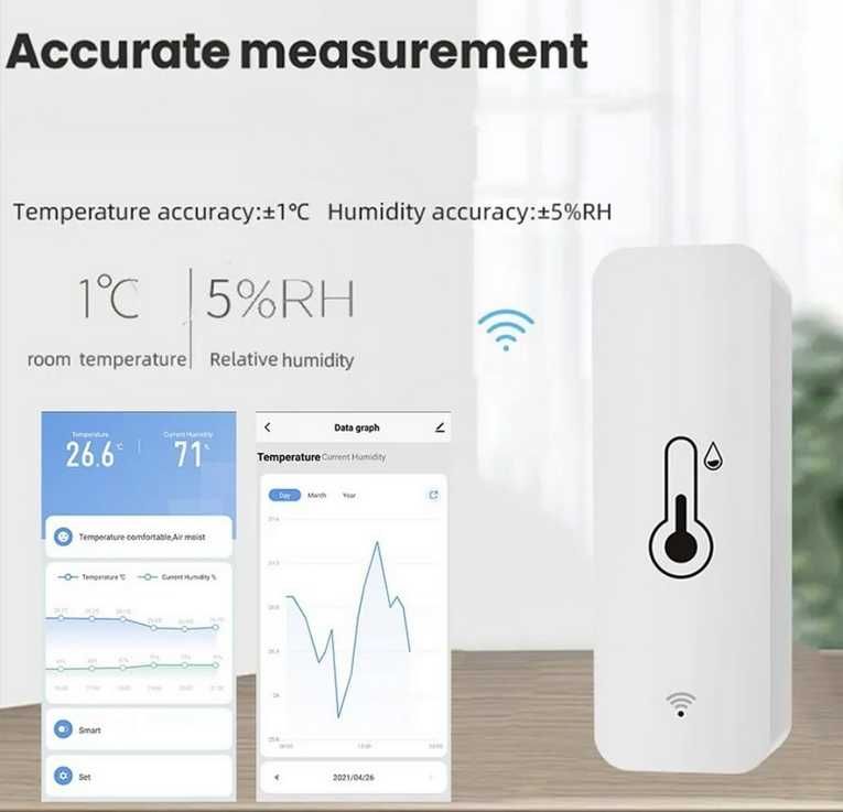 Czujnik temperatury i wilgotności TUYA WIFI 2szt.