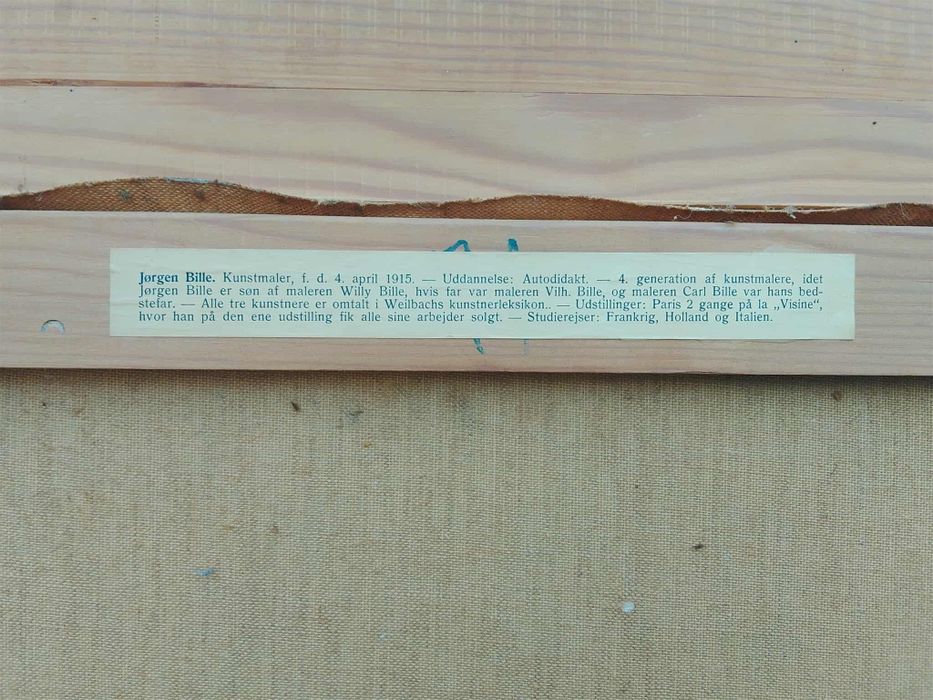 Stary obraz na płótnie Jorgen Bille 1915- 1985 żaglowiec .