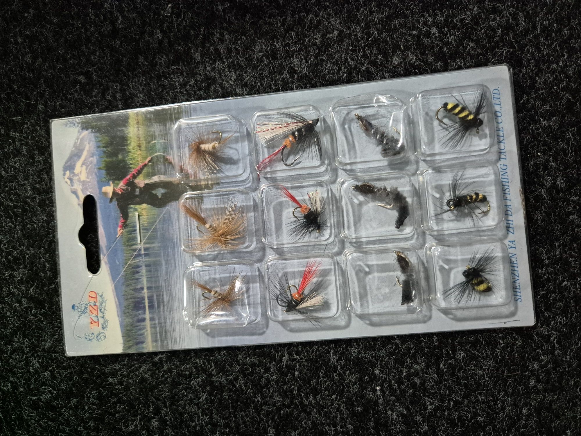 Kit de moscas artificiais para pesca