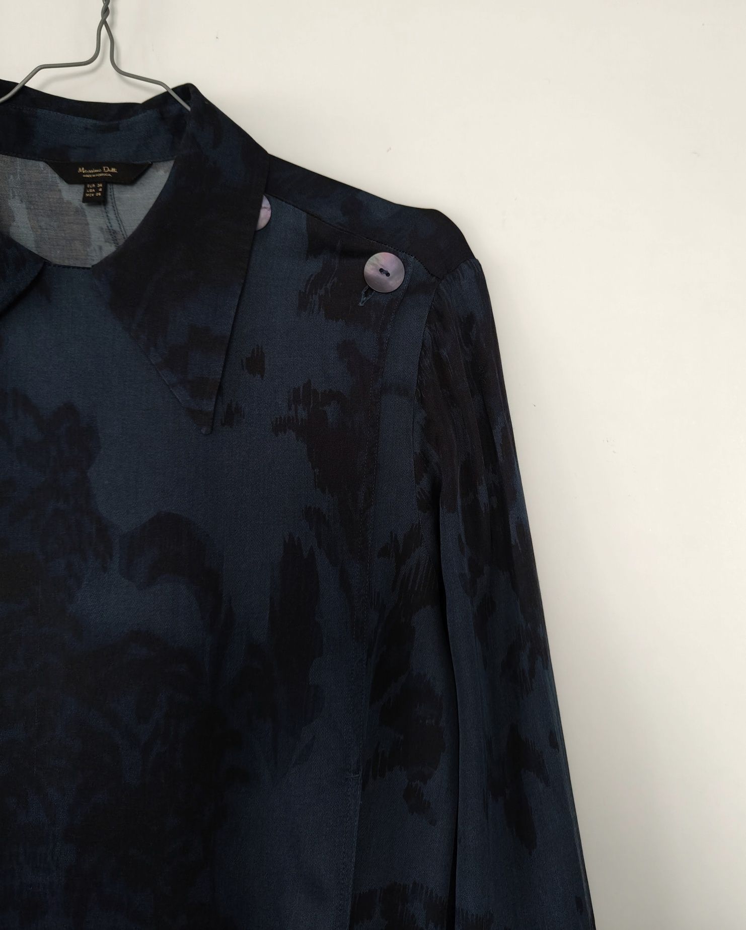 Sukienka Massimo dutti 38 M granatowa tie dye wiskozowa