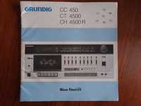 GRUNDIG CC450 CT4500 CH 4500R manual instruções + certificado garantia