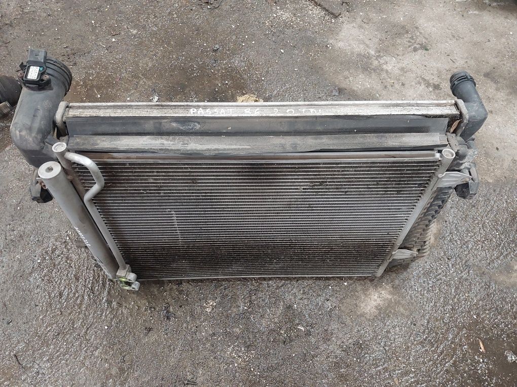 Zestaw chłodnic chłodnica wody klimatyzacji intercooler passat b6 2.0