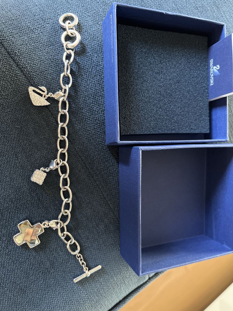 Bransoletka Swarovski oryginał zawieszki charms