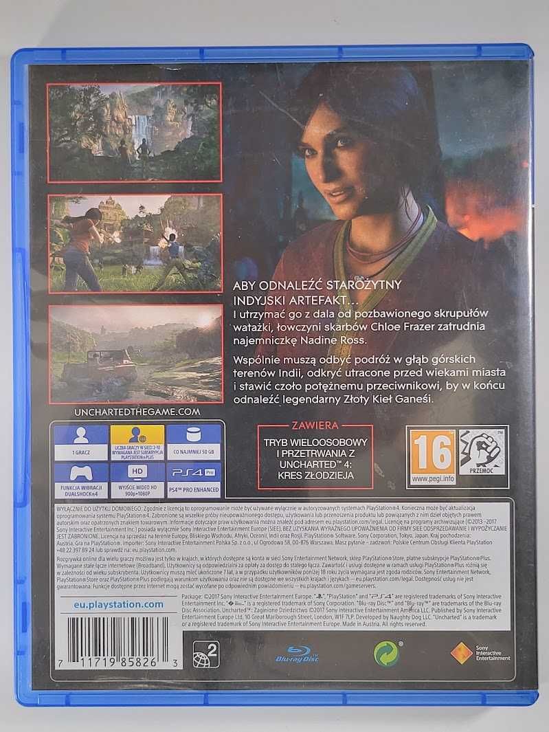 Uncharted Zaginione Dziedzictwo / Gra PS4 / Sklep Perfect Blue / WWA