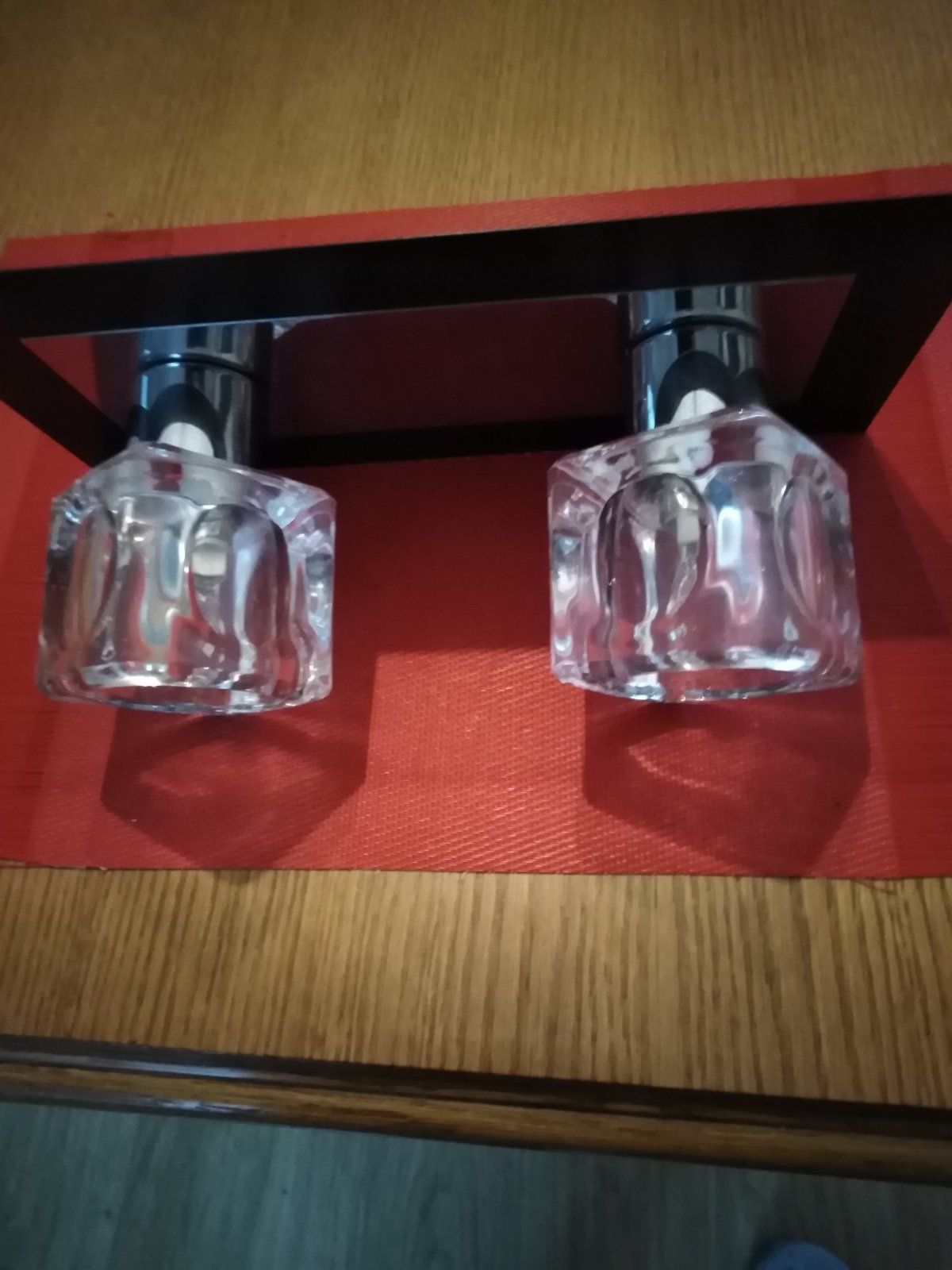Lampy szklane z ledami  3 sztuki