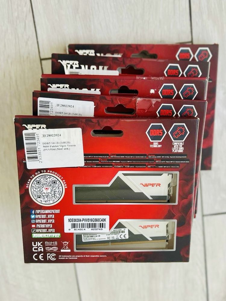 Пам'ять для настільних комп'ютерів Patriot 16 GB (2х8GB) DDR5 5200 MHz