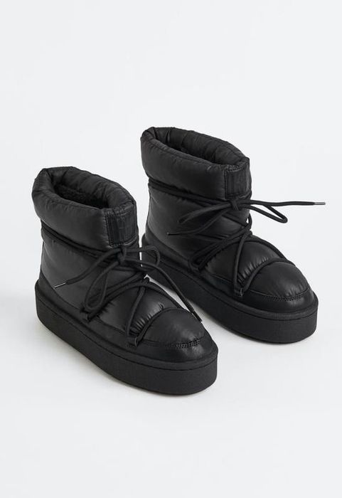 Дутики h&m уггі угги чорні зимове взуття жіноче теплі снегоходы нові