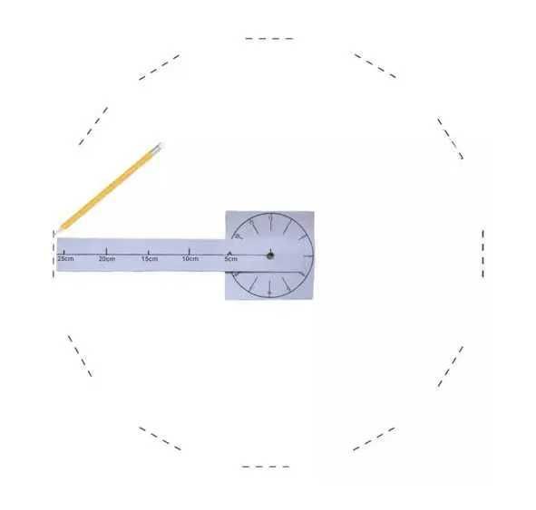 Zegar ścienny naklejany 130cm