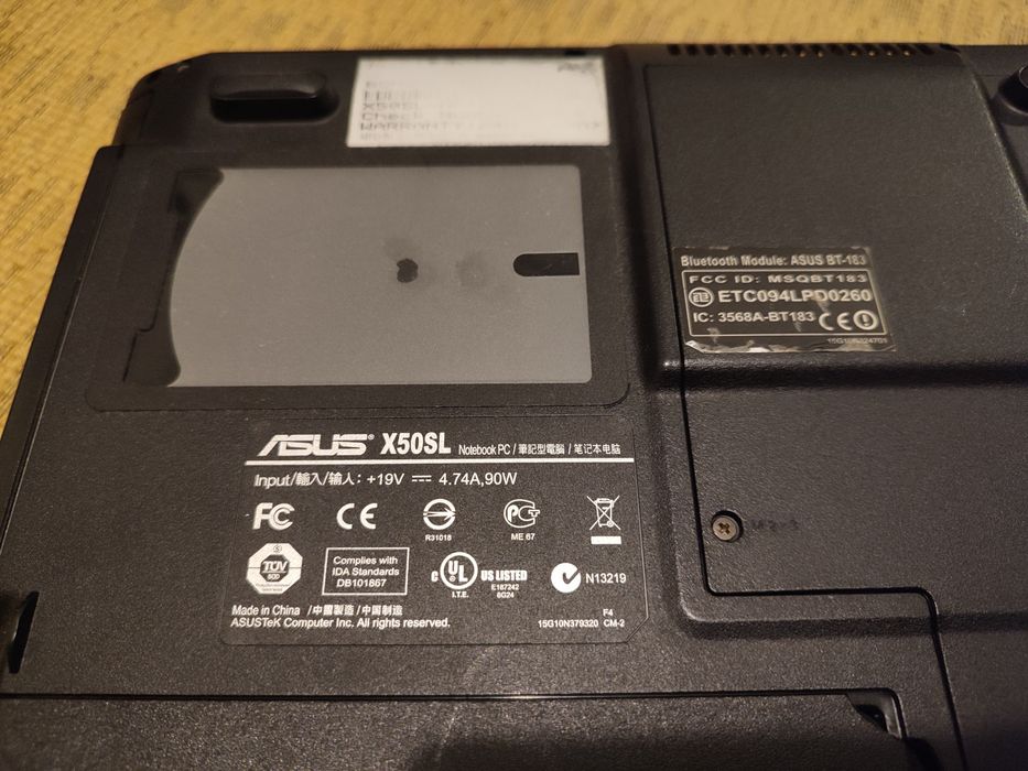 Portátil ASUS X50Sl (Para Peças)