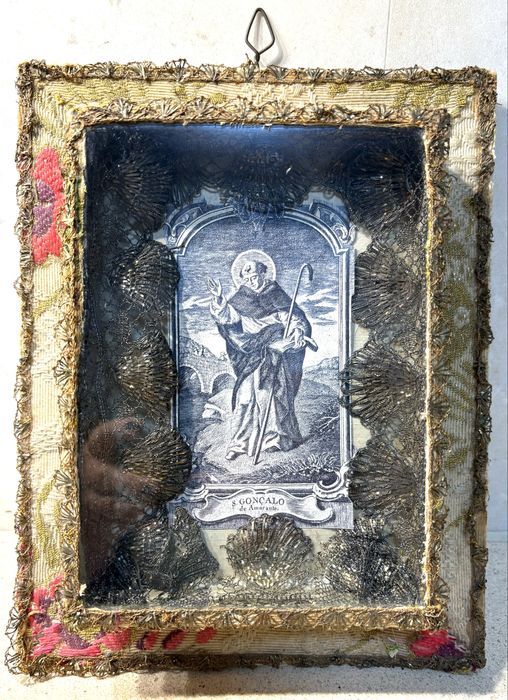 Antigo registo com imagem de São Gonçalo de Amarante