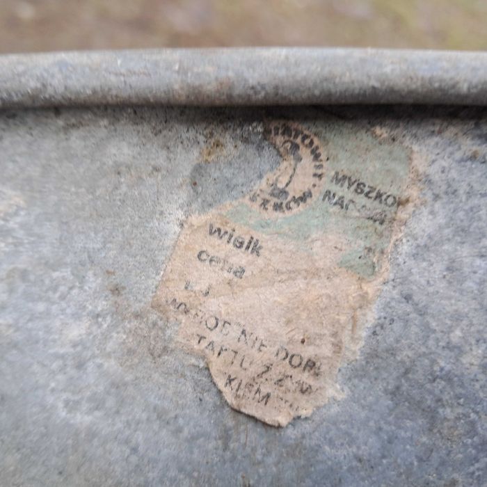 balia metalowa ocynkowana stara szczelna zbiornik donica