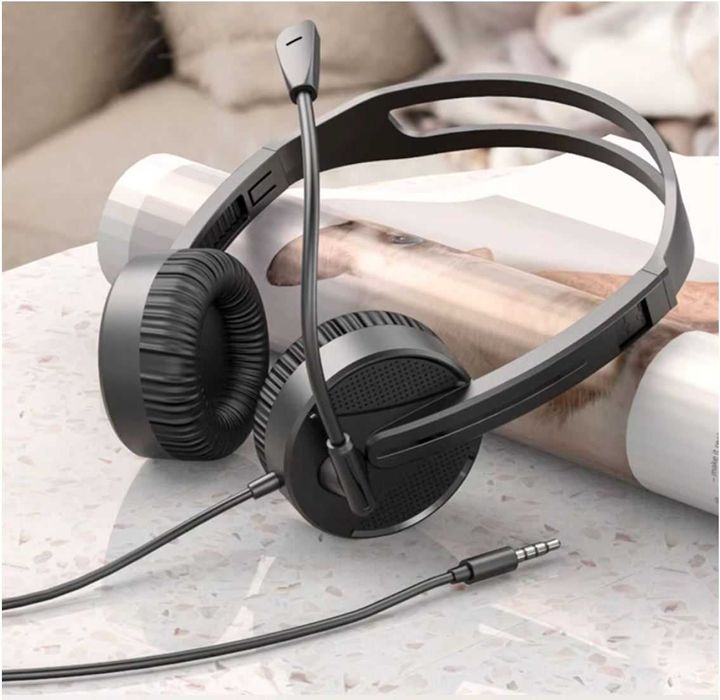 Гарнітура Lenovo Lecoo HT106 з мікрофоном,3.5 мм,ергономічне оголов'я