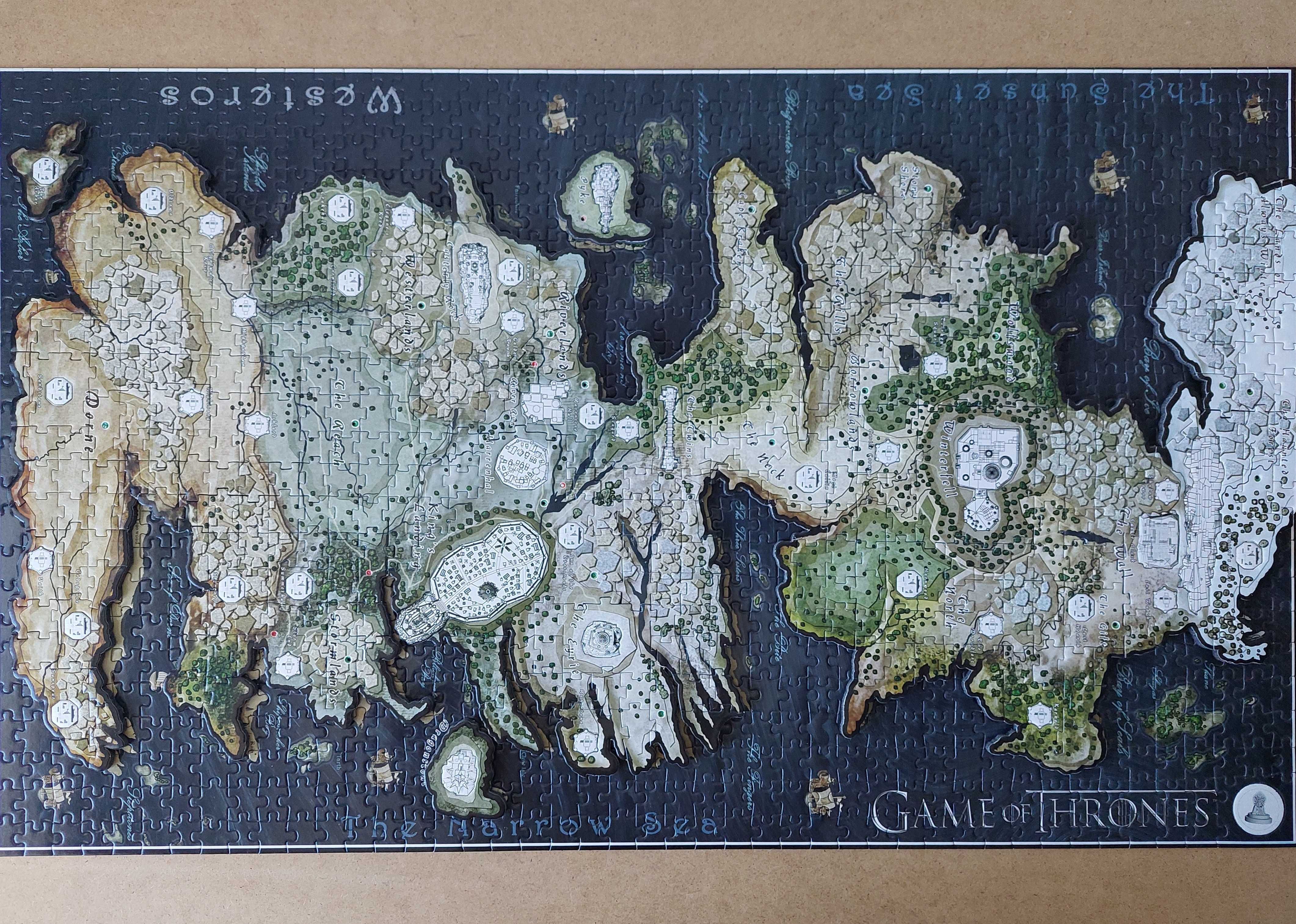 4D Cityscape: Game of Thrones HBO Puzzle of Westeros gra o tron