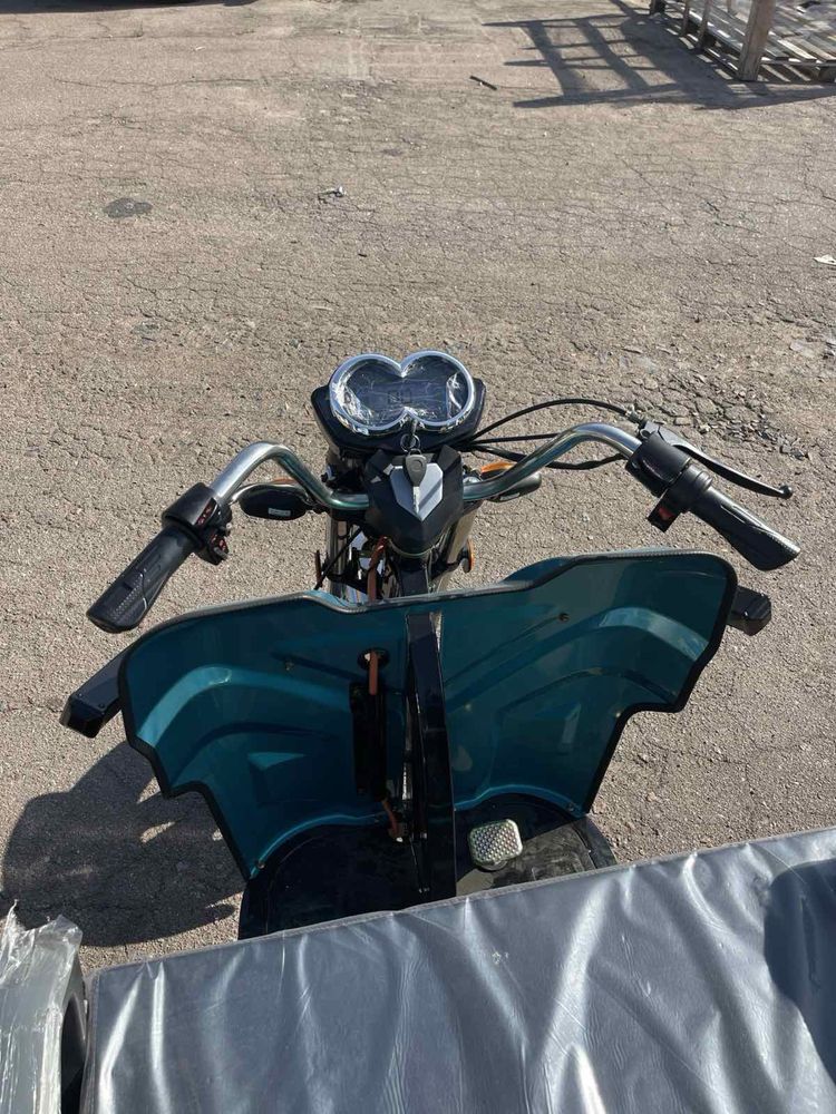 Електротрицикл з ДОСТАВКОЮ 800W скутер з відкідним кузовом