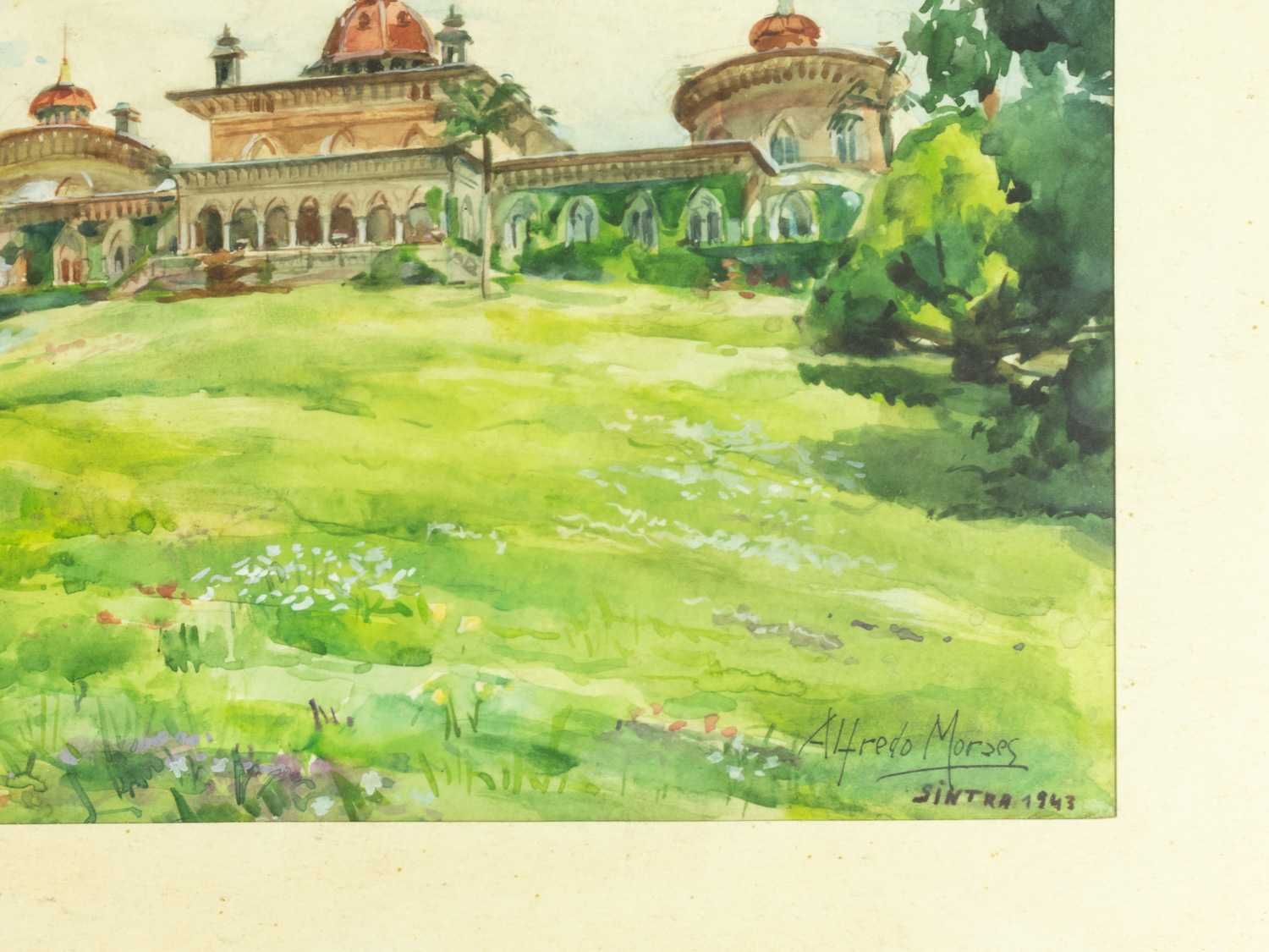 Pintura aguarela Sintra 1943 | Alfredo Morais