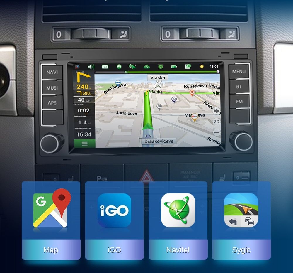 Radio nawigacja VW MULTIVAN  TOUAREG   Android auto