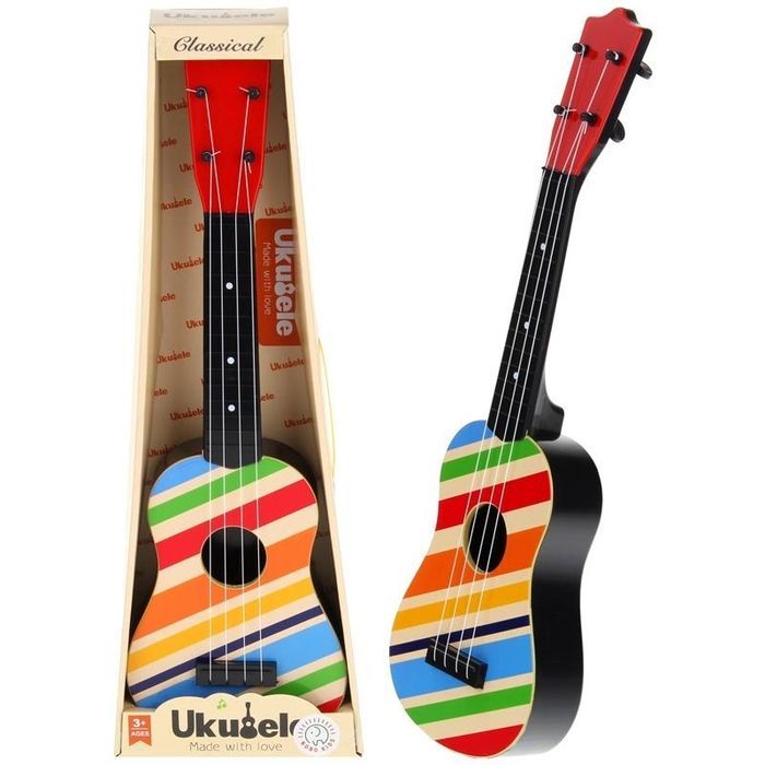 Ukulele Gitara Instrument dla Dzieci - w paski