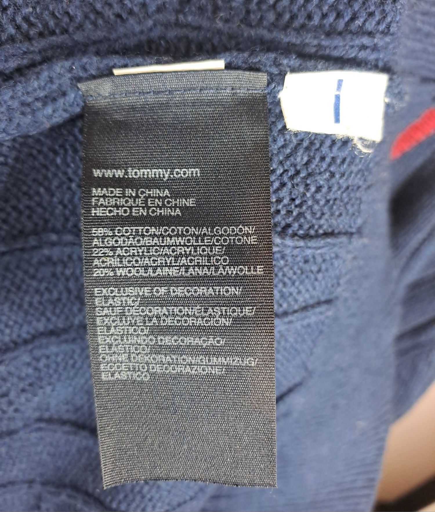 Tommy Hilfiger męski sweter ciepły gruby splot warkoczowy warkocz r.L