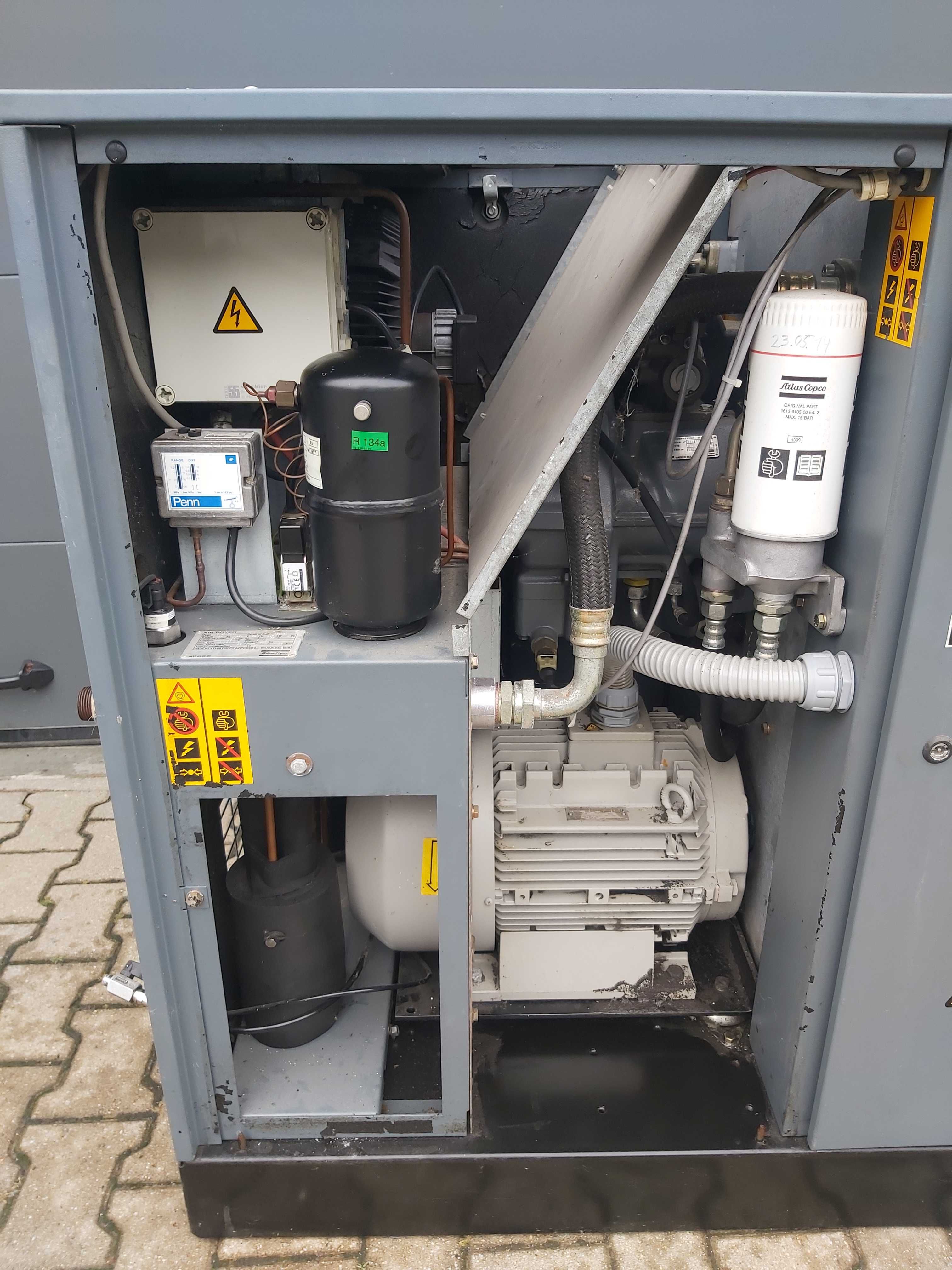Sprężarka Śrubowa Kompresor ATLAS COPCO 11 kw i Osuszacz