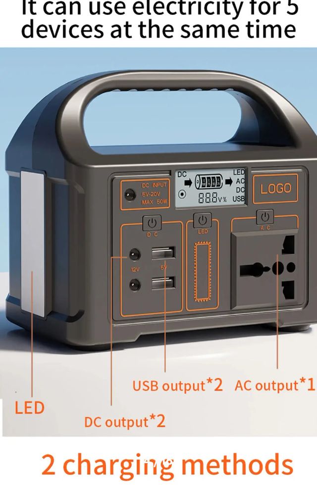 JSDSOLAR 100W LiFePo4 Портатив  зарядная станция Powerbank для роутера