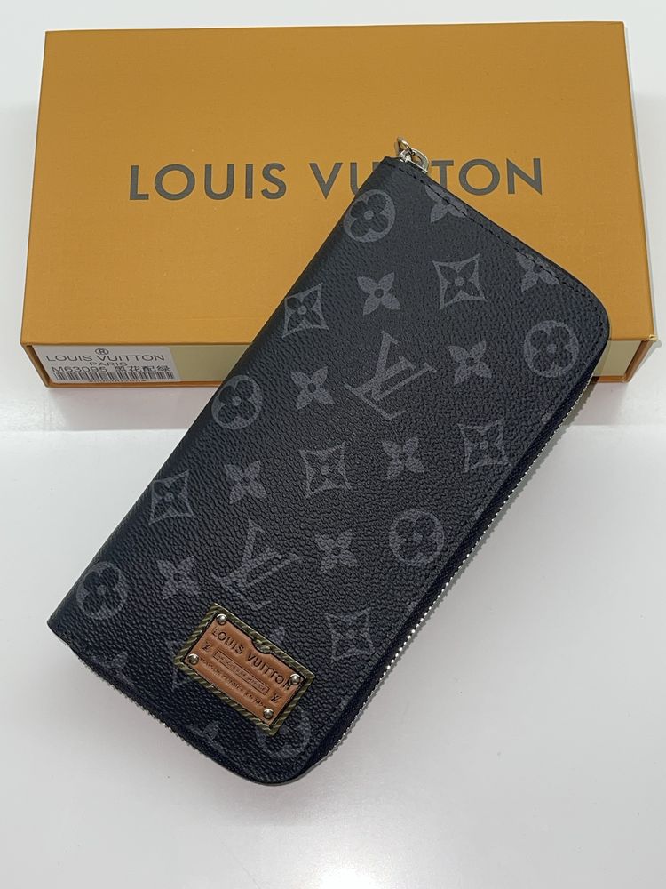 Кошелек LV Zippy/бумажник Луи Витон на змейке/гаманець Луї в топ якост