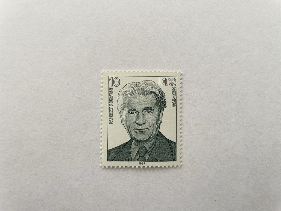 DDR 1987 – Robert Siewert 10 DDR, seria „Zasłużone osobistości”