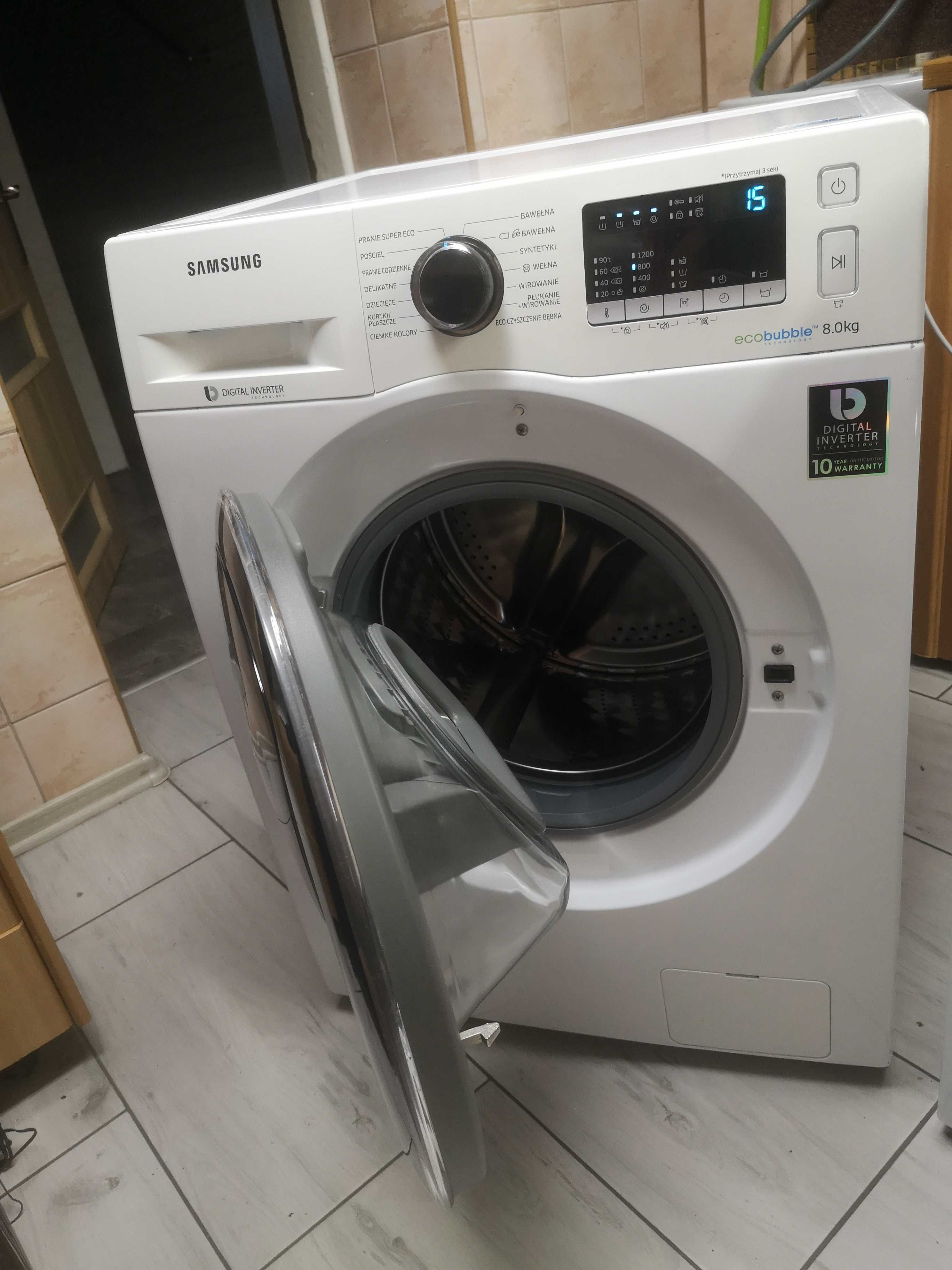 Samsung Ecobubble 8kg,1200 obr,inwerter,krótki program, ADD WASH.A+++