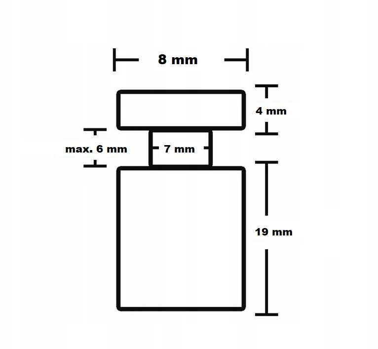 dystans aluminiowy 8x23mm